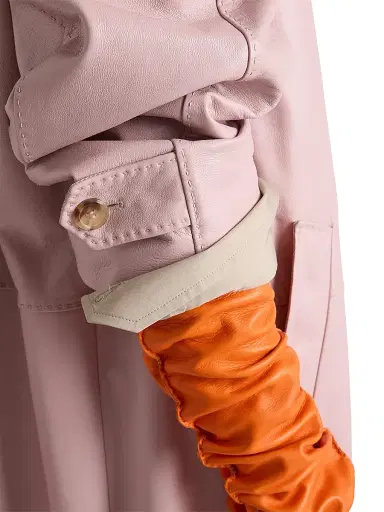 Prada Women's Nappa Leather Coat - Pink - Size 8 | Thumbnail 6 Prada Women's Nappa Leather Coat - Pink - Size 8 | Thumbnail 6