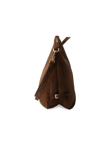 Prada Women's Fold Suede Shoulder Bag - Brown | Thumbnail 6 Prada Women's Fold Suede Shoulder Bag - Brown | Thumbnail 6