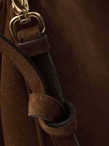 Prada Women's Fold Suede Shoulder Bag - Brown | Thumbnail 7 Prada Women's Fold Suede Shoulder Bag - Brown | Thumbnail 7