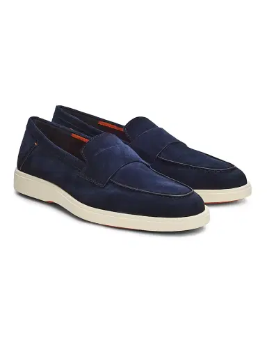 Santoni Men's Revolve Suede Loafers - Brown | Thumbnail 2 Santoni Men's Revolve Suede Loafers - Brown | Thumbnail 2