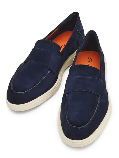 Santoni Men's Revolve Suede Loafers - Brown | Thumbnail 4 Santoni Men's Revolve Suede Loafers - Brown | Thumbnail 4