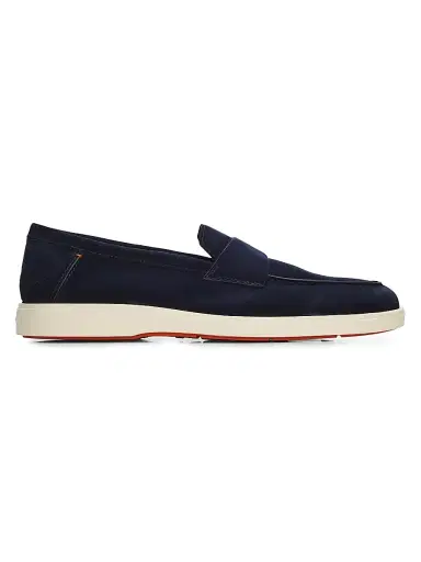 Santoni Men's Revolve Suede Loafers - Brown | Thumbnail 1 Santoni Men's Revolve Suede Loafers - Brown | Thumbnail 1