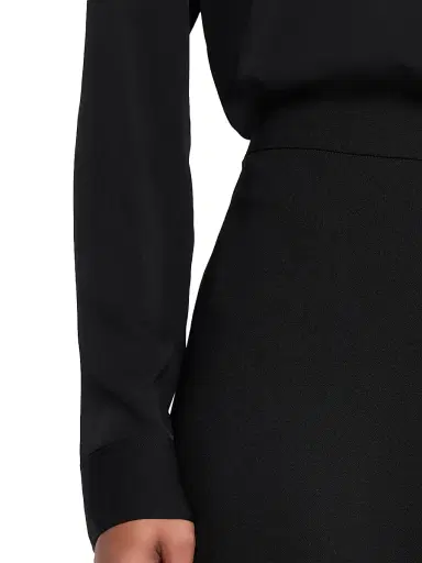 Carolina Herrera Women's Wool High-Rise Wide-Leg Pants - Black | Thumbnail 5 Carolina Herrera Women's Wool High-Rise Wide-Leg Pants - Black | Thumbnail 5