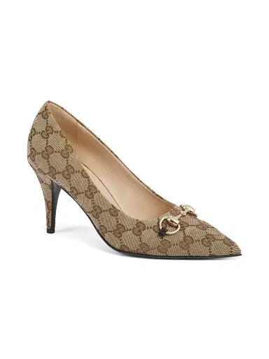 Gucci Women's Erin 85MM Horsebit GG Canvas Pumps | Thumbnail 2 Gucci Women's Erin 85MM Horsebit GG Canvas Pumps | Thumbnail 2
