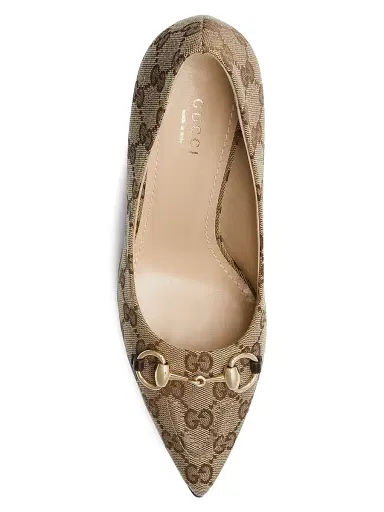 Gucci Women's Erin 85MM Horsebit GG Canvas Pumps | Thumbnail 4 Gucci Women's Erin 85MM Horsebit GG Canvas Pumps | Thumbnail 4