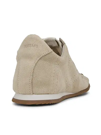 Toteme Women's Flex Low-Top Suede Sneakers - Stone | Thumbnail 3 Toteme Women's Flex Low-Top Suede Sneakers - Stone | Thumbnail 3