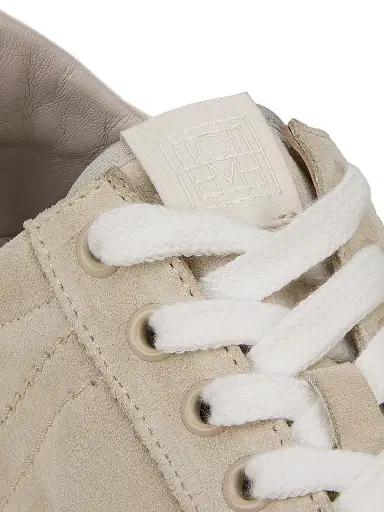 Toteme Women's Flex Low-Top Suede Sneakers - Stone | Thumbnail 5 Toteme Women's Flex Low-Top Suede Sneakers - Stone | Thumbnail 5