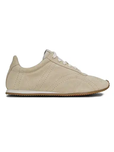 Toteme Women's Flex Low-Top Suede Sneakers - Stone | Thumbnail 1 Toteme Women's Flex Low-Top Suede Sneakers - Stone | Thumbnail 1