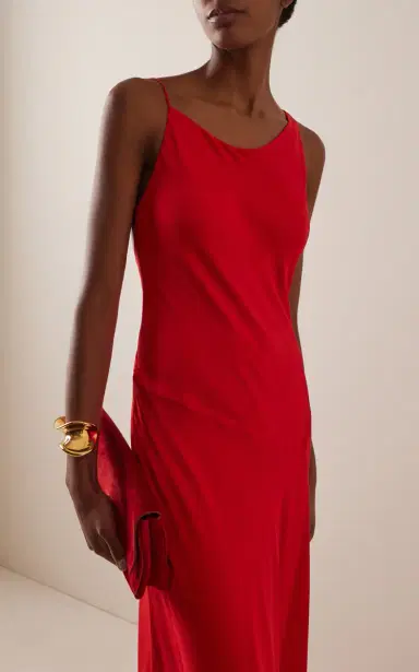 Staud Toluca Silk Maxi Dress | Thumbnail 3 Staud Toluca Silk Maxi Dress | Thumbnail 3