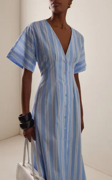 Staud Elle Stretch-Cotton Midi Dress | Thumbnail 3 Staud Elle Stretch-Cotton Midi Dress | Thumbnail 3