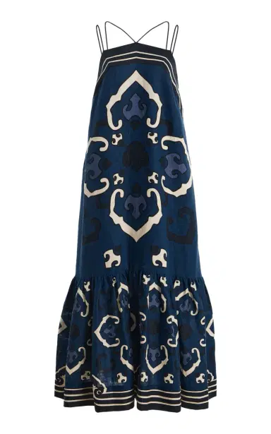 Sea Blaise Printed Linen Midi Dress | Thumbnail 3 Sea Blaise Printed Linen Midi Dress | Thumbnail 3