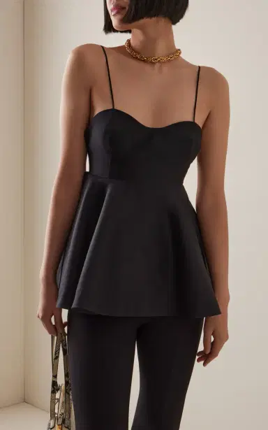 Róhe Wool-Silk Bustier Peplum Top | Thumbnail 3 Róhe Wool-Silk Bustier Peplum Top | Thumbnail 3