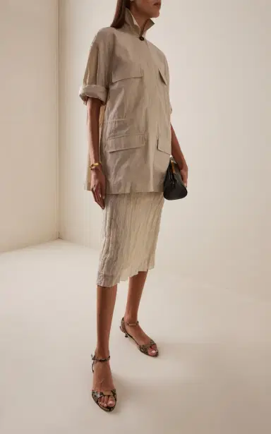 Róhe Textured Cotton-Blend Maxi Skirt | Thumbnail 2 Róhe Textured Cotton-Blend Maxi Skirt | Thumbnail 2