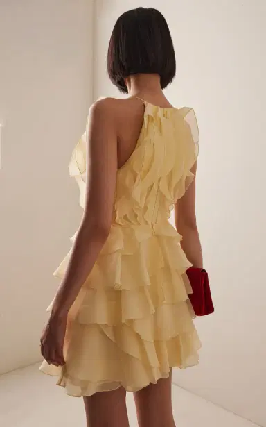 Aje Exclusive Cleo Ruffled Chiffon Mini Dress | Thumbnail 4 Aje Exclusive Cleo Ruffled Chiffon Mini Dress | Thumbnail 4