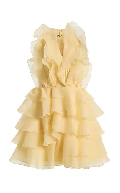 Aje Exclusive Cleo Ruffled Chiffon Mini Dress | Thumbnail 1 Aje Exclusive Cleo Ruffled Chiffon Mini Dress | Thumbnail 1