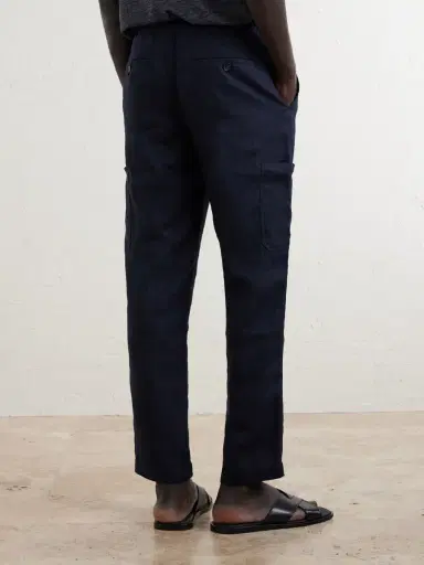 MR P. James Tapered Linen Drawstring Cargo Trousers - Men | Thumbnail 4 MR P. James Tapered Linen Drawstring Cargo Trousers - Men | Thumbnail 4