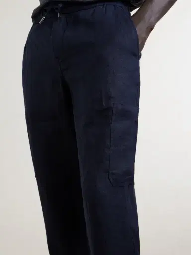 MR P. James Tapered Linen Drawstring Cargo Trousers - Men | Thumbnail 5 MR P. James Tapered Linen Drawstring Cargo Trousers - Men | Thumbnail 5