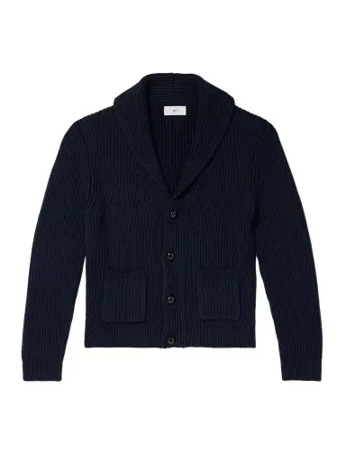 MR P. Shawl-Collar Ribbed Cotton and Cashmere-Blend Cardigan - Men | Thumbnail 1 MR P. Shawl-Collar Ribbed Cotton and Cashmere-Blend Cardigan - Men | Thumbnail 1