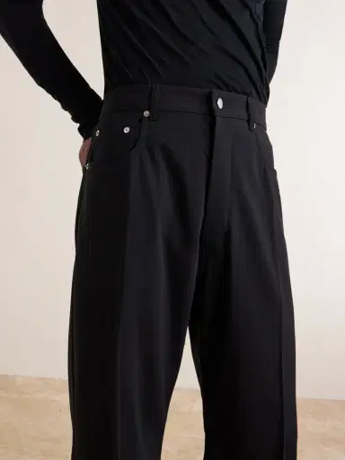 Rick Owens Geth Straight-Leg Virgin Wool Trousers - Men | Thumbnail 5 Rick Owens Geth Straight-Leg Virgin Wool Trousers - Men | Thumbnail 5