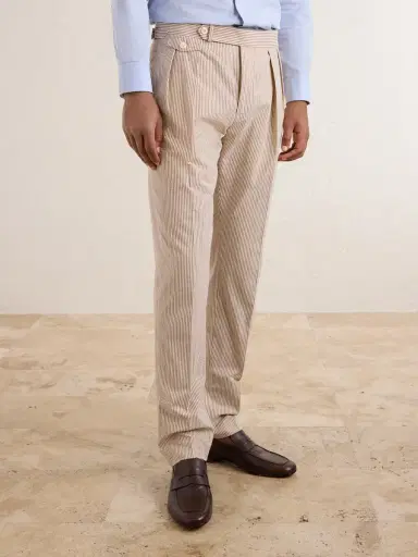 Polo Ralph Lauren Straight-Leg Pleated Striped Cotton-Seersucker Suit Trousers - Men | Thumbnail 3 Polo Ralph Lauren Straight-Leg Pleated Striped Cotton-Seersucker Suit Trousers - Men | Thumbnail 3
