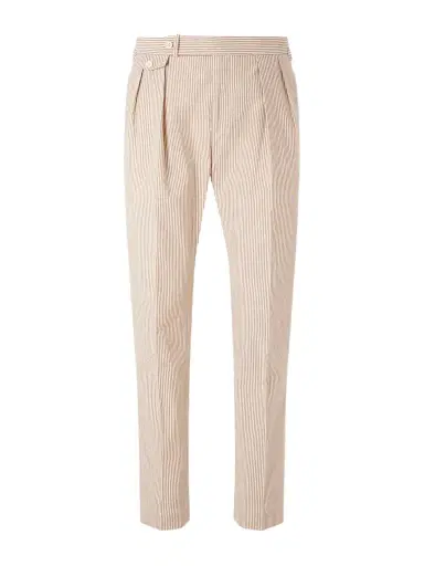 Polo Ralph Lauren Straight-Leg Pleated Striped Cotton-Seersucker Suit Trousers - Men | Thumbnail 1 Polo Ralph Lauren Straight-Leg Pleated Striped Cotton-Seersucker Suit Trousers - Men | Thumbnail 1