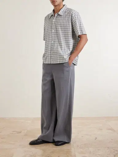 mfpen Holiday Checked Textured Cotton-Blend Shirt - Men | Thumbnail 2 mfpen Holiday Checked Textured Cotton-Blend Shirt - Men | Thumbnail 2