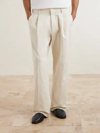 NN07 Kay 1420 Wide-Leg Pleated Organic Cotton-Blend Twill Trousers - Men | Thumbnail 3 NN07 Kay 1420 Wide-Leg Pleated Organic Cotton-Blend Twill Trousers - Men | Thumbnail 3