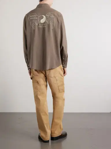 Visvim Four Corners Logo-Embroidered Canvas Western Shirt - Men | Thumbnail 4 Visvim Four Corners Logo-Embroidered Canvas Western Shirt - Men | Thumbnail 4