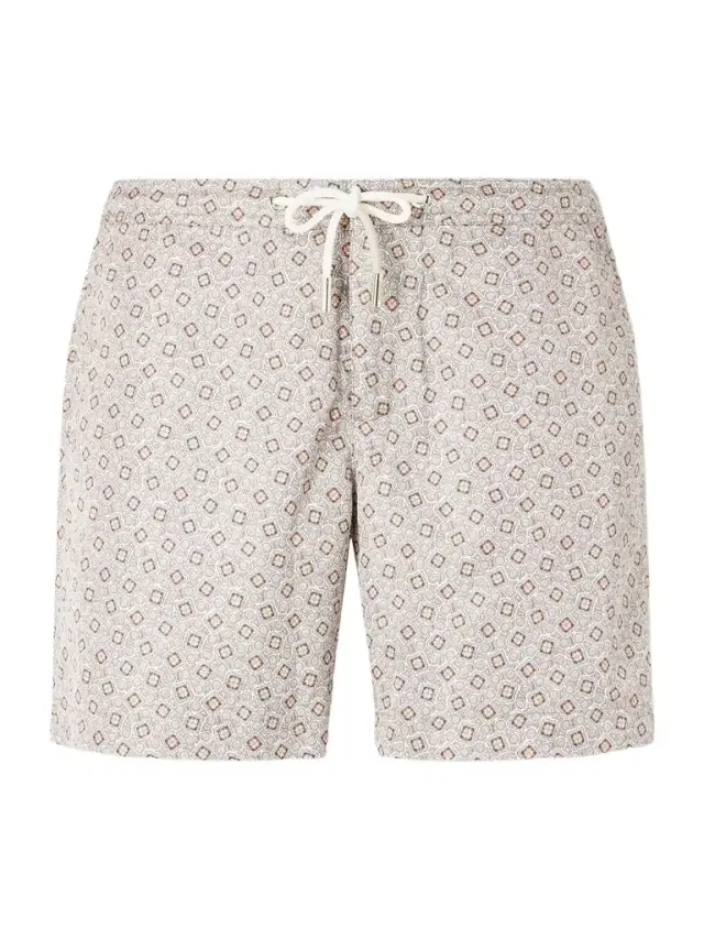 Bulldog Straight-Leg Mid-Length Seersucker Swim Shorts - Men Bulldog Straight-Leg Mid-Length Seersucker Swim Shorts - Men