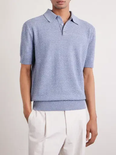 Dolce & Gabbana Logo-Embroidered Linen-Blend Polo Shirt - Men | Thumbnail 3 Dolce & Gabbana Logo-Embroidered Linen-Blend Polo Shirt - Men | Thumbnail 3