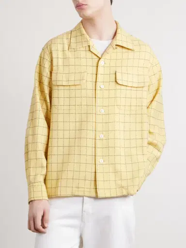 Visvim Carrow Convertible-Collar Checked Wool Shirt - Men | Thumbnail 3 Visvim Carrow Convertible-Collar Checked Wool Shirt - Men | Thumbnail 3