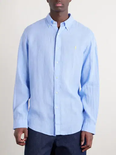 Polo Ralph Lauren Button-Down Collar Logo-Embroidered Linen Shirt - Men | Thumbnail 3 Polo Ralph Lauren Button-Down Collar Logo-Embroidered Linen Shirt - Men | Thumbnail 3