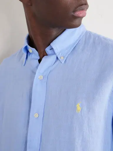 Polo Ralph Lauren Button-Down Collar Logo-Embroidered Linen Shirt - Men | Thumbnail 5 Polo Ralph Lauren Button-Down Collar Logo-Embroidered Linen Shirt - Men | Thumbnail 5