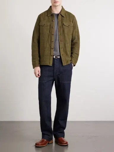 RRL Jacquard-Knit Cotton and Wool-Blend Cardigan - Men | Thumbnail 2 RRL Jacquard-Knit Cotton and Wool-Blend Cardigan - Men | Thumbnail 2