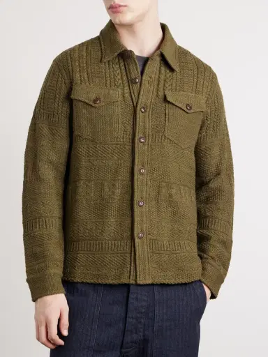 RRL Jacquard-Knit Cotton and Wool-Blend Cardigan - Men | Thumbnail 3 RRL Jacquard-Knit Cotton and Wool-Blend Cardigan - Men | Thumbnail 3