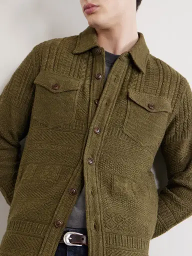 RRL Jacquard-Knit Cotton and Wool-Blend Cardigan - Men | Thumbnail 5 RRL Jacquard-Knit Cotton and Wool-Blend Cardigan - Men | Thumbnail 5