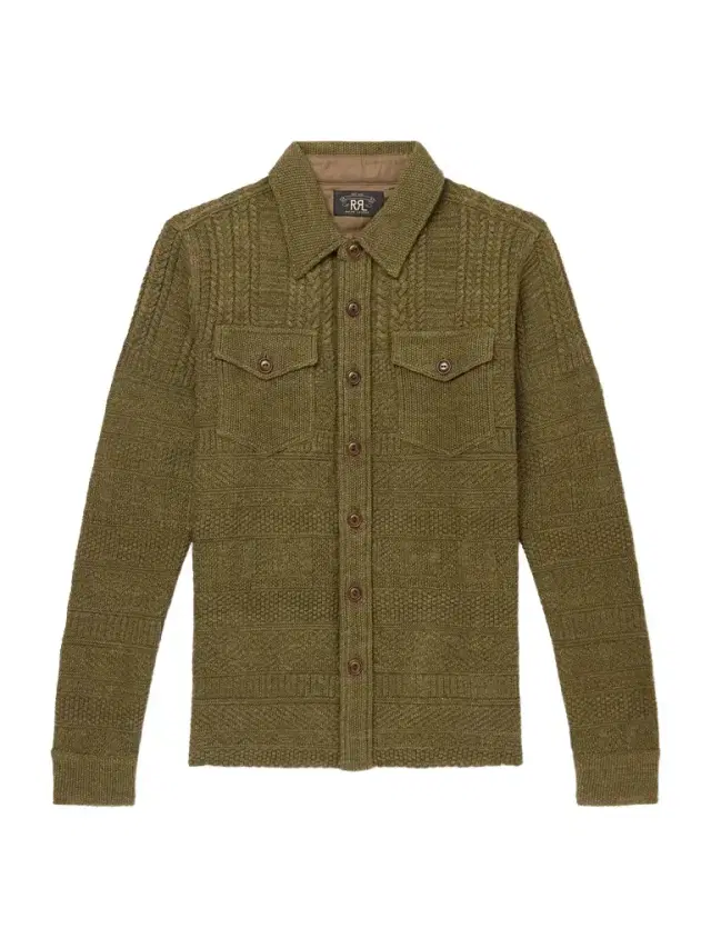 Jacquard-Knit Cotton and Wool-Blend Cardigan - Men Jacquard-Knit Cotton and Wool-Blend Cardigan - Men