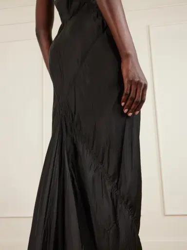 Rick Owens Tulle-paneled Satin Maxi Dress | Thumbnail 5 Rick Owens Tulle-paneled Satin Maxi Dress | Thumbnail 5
