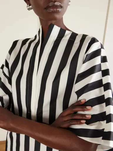Jacquemus Moisson Oversized Striped Cotton And Silk-blend Midi Dress | Thumbnail 4 Jacquemus Moisson Oversized Striped Cotton And Silk-blend Midi Dress | Thumbnail 4