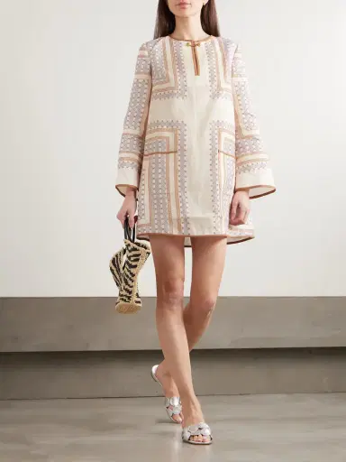 Zimmermann Printed Linen Mini Dress | Thumbnail 2 Zimmermann Printed Linen Mini Dress | Thumbnail 2
