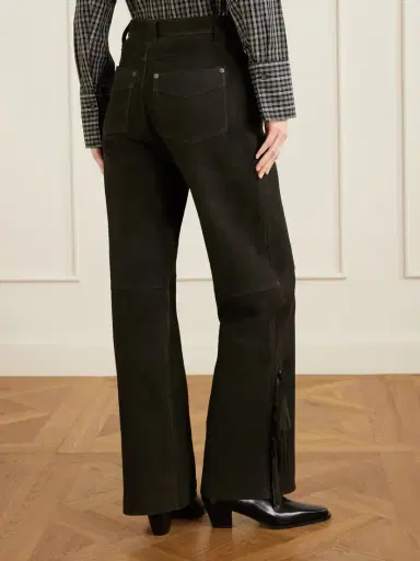 RRL Kacie Tie-detailed Suede Wide-leg Pants | Thumbnail 4 RRL Kacie Tie-detailed Suede Wide-leg Pants | Thumbnail 4
