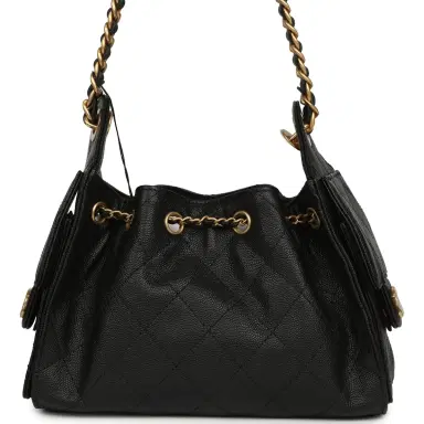 Chanel Chanel Mini 25 Hobo Bag Black Caviar Antique Gold Hardware | Thumbnail 4 Chanel Chanel Mini 25 Hobo Bag Black Caviar Antique Gold Hardware | Thumbnail 4