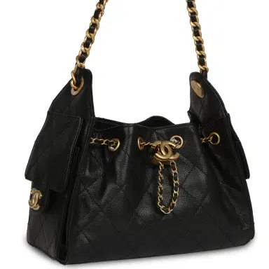Chanel Chanel Mini 25 Hobo Bag Black Caviar Antique Gold Hardware | Thumbnail 2 Chanel Chanel Mini 25 Hobo Bag Black Caviar Antique Gold Hardware | Thumbnail 2