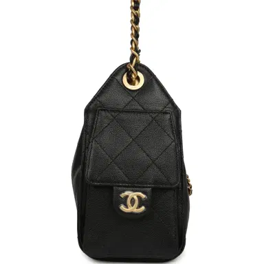 Chanel Chanel Mini 25 Hobo Bag Black Caviar Antique Gold Hardware | Thumbnail 3 Chanel Chanel Mini 25 Hobo Bag Black Caviar Antique Gold Hardware | Thumbnail 3