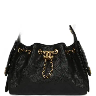 Chanel Chanel Mini 25 Hobo Bag Black Caviar Antique Gold Hardware | Thumbnail 1 Chanel Chanel Mini 25 Hobo Bag Black Caviar Antique Gold Hardware | Thumbnail 1