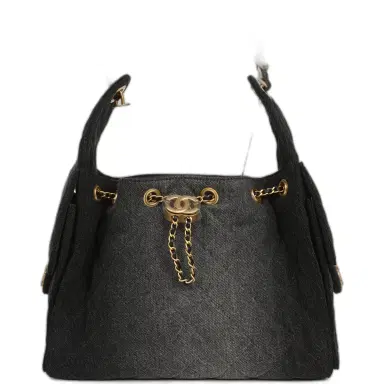 Chanel Chanel Small 25 Hobo Bag Black Washed Denim Antique Gold Hardware | Thumbnail 1 Chanel Chanel Small 25 Hobo Bag Black Washed Denim Antique Gold Hardware | Thumbnail 1