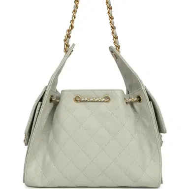 Chanel Chanel Small 25 Hobo Bag Light Green Caviar Antique Gold Hardware | Thumbnail 4 Chanel Chanel Small 25 Hobo Bag Light Green Caviar Antique Gold Hardware | Thumbnail 4