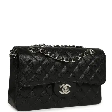 Chanel Chanel Small Classic Double Flap Black Caviar Silver Hardware | Thumbnail 2 Chanel Chanel Small Classic Double Flap Black Caviar Silver Hardware | Thumbnail 2
