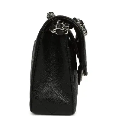 Chanel Chanel Small Classic Double Flap Black Caviar Silver Hardware | Thumbnail 3 Chanel Chanel Small Classic Double Flap Black Caviar Silver Hardware | Thumbnail 3