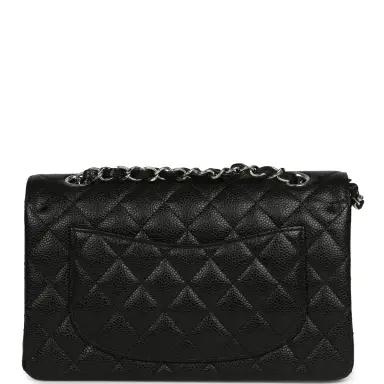 Chanel Chanel Small Classic Double Flap Black Caviar Silver Hardware | Thumbnail 4 Chanel Chanel Small Classic Double Flap Black Caviar Silver Hardware | Thumbnail 4